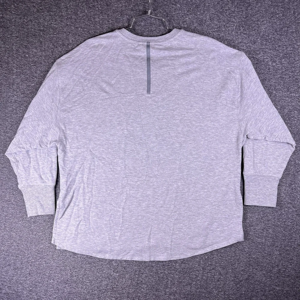 LL Bean Sweater Womens Medium Gray Heathered Dolman Lightweight Pullover Stretch